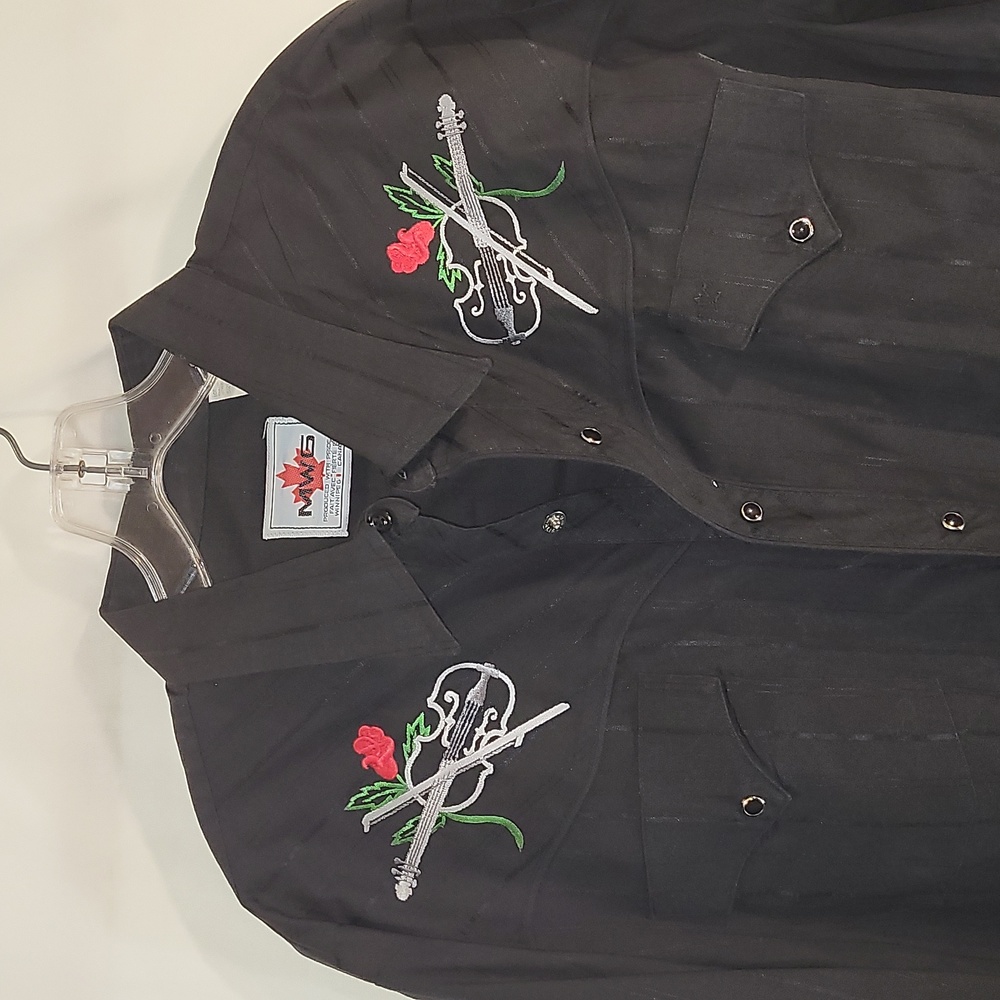 Men's MWG Black Western Shirt (XL)